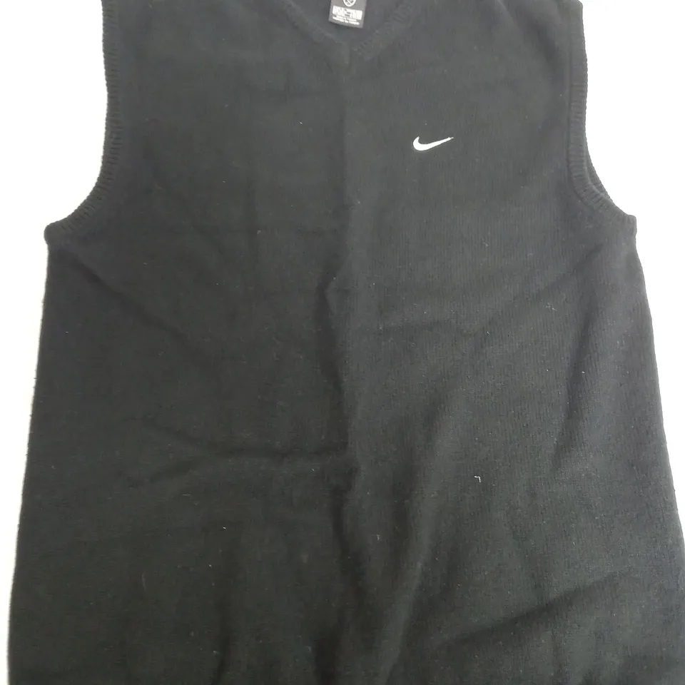 NIKE GOLF BLACK WOOLY VEST - MEDIUM