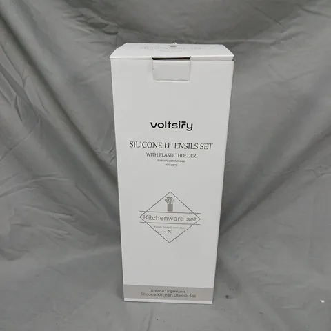 VOLTSIRY SILICONE KITCHEN UTENSILS SET WITH PLASTIC HOLDER