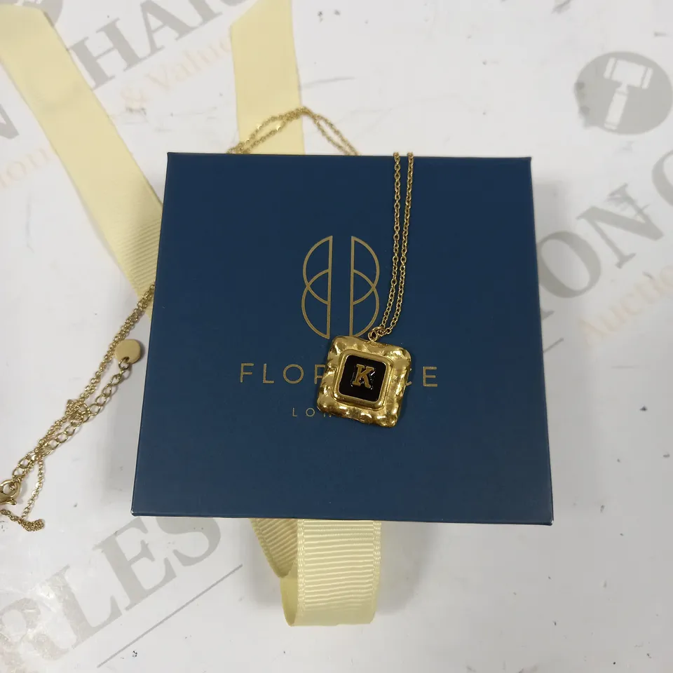 FLORENCE LONDON PERSONALISED 'K' GOLD CHAIN NECKLACE 