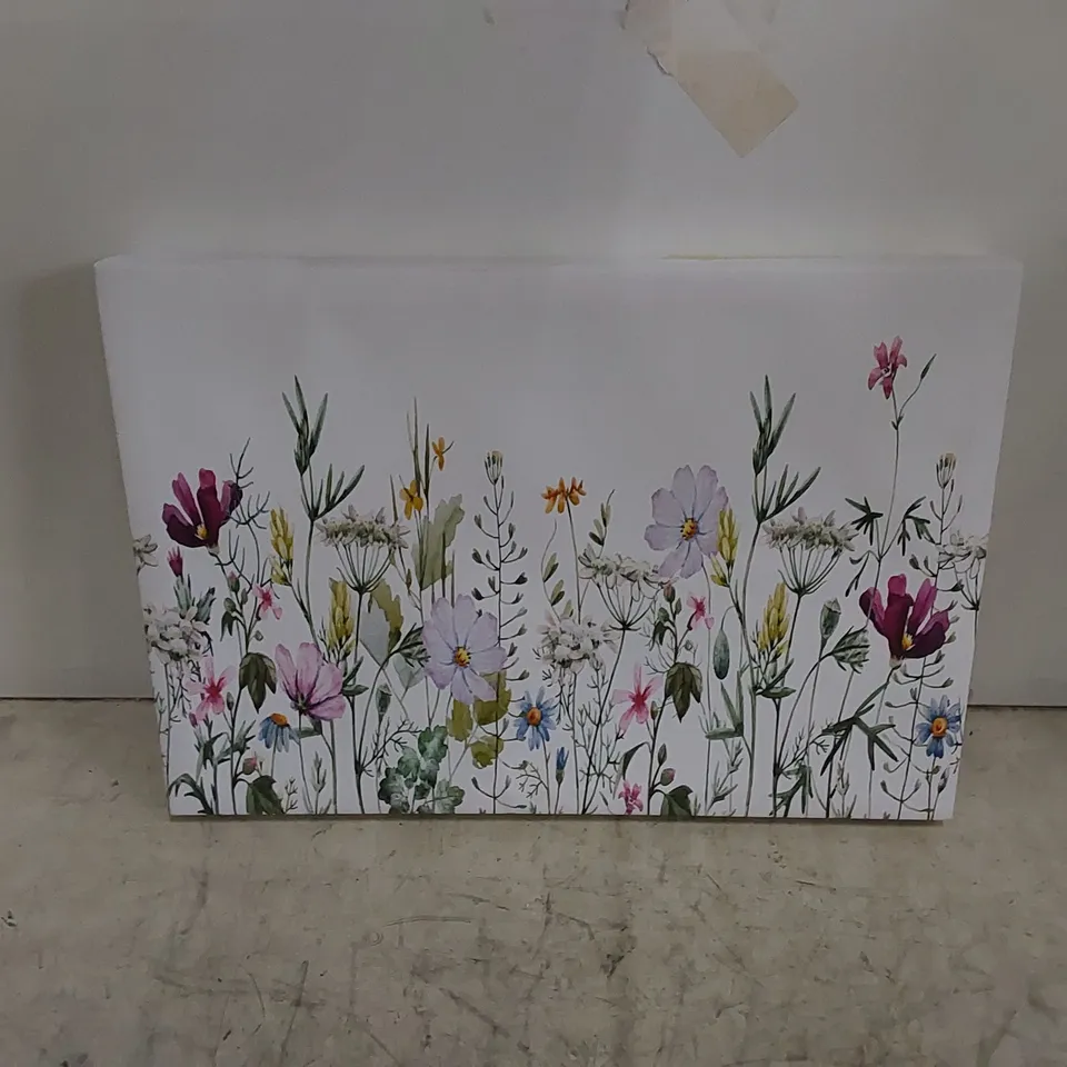 SUMMER TIME FLOWERS - WRAPPED CANVAS 