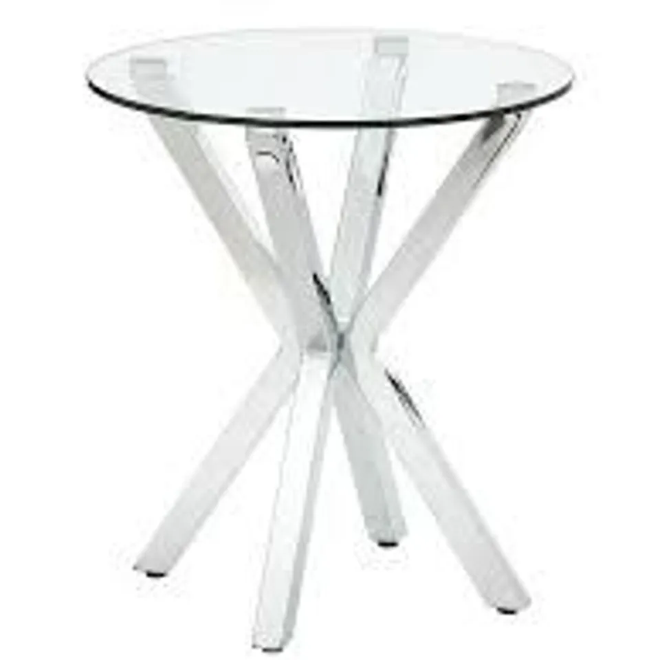 BOXED DESIGNER CHROME CHOPSTICK LAMP TABLE  RRP £69