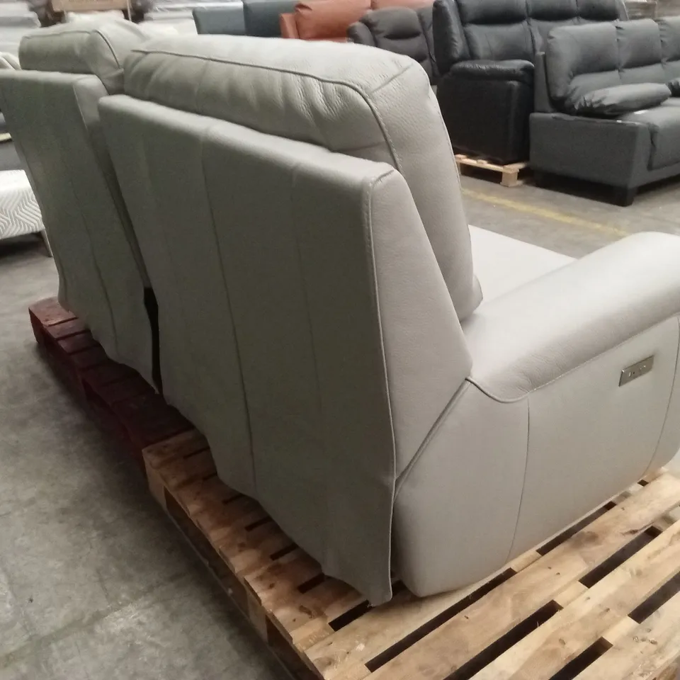 QUALITY DESIGNER 3 SEATER LEATHER POWER RECLINER SOFA