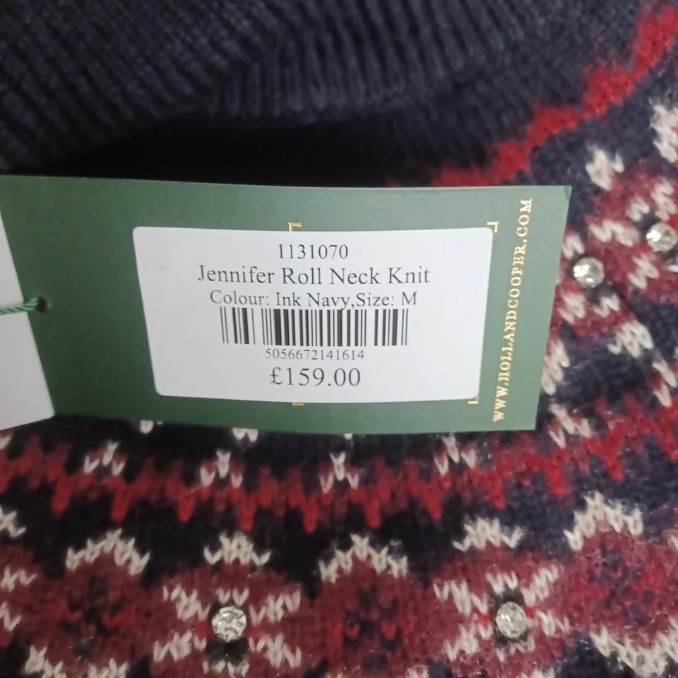 HOLLAND COOPER JENNIFER ROLL NECK KNIT – INK NAVY, UK SIZE M