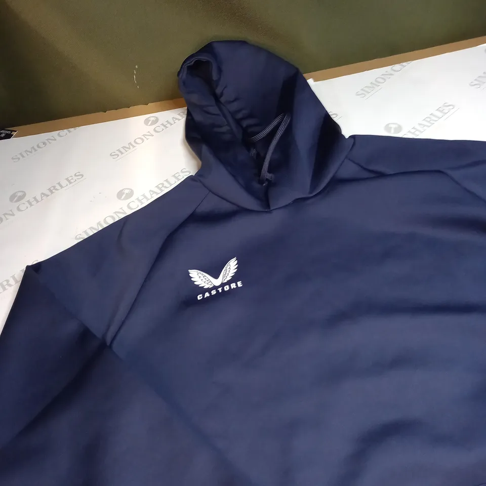 CASTORE NAVY HOODIE SIZE L 