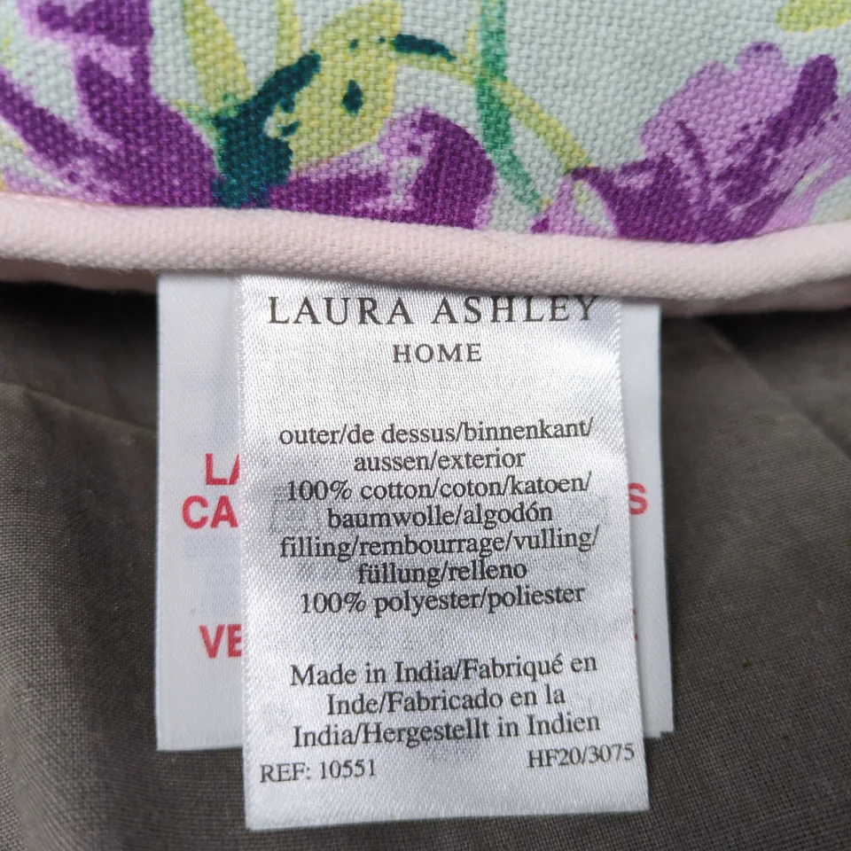 LAURA ASHLEY HOME CUSHIONS – FLORAL & PINK TUFTED CUSHIONS (SET OF 2)
