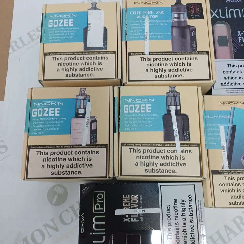 LOT OF 13 ASSORTED E-CIGARETTES TO INCLUDE INNOKIN, OXVA AND VOOPOO