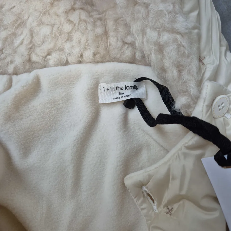 CREAM PADDED BABY BUNTING SUIT (6M) – 1+ IN THE FAMILY, MADE IN SPAIN