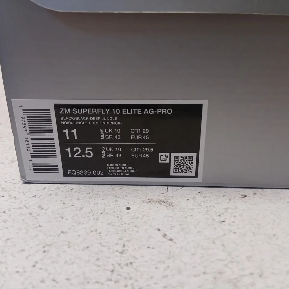 NIKE SUPERFLY 10 ELITE AG-PRO FOOTBALL BOOTS – MEN'S UK 10 (EU 45)