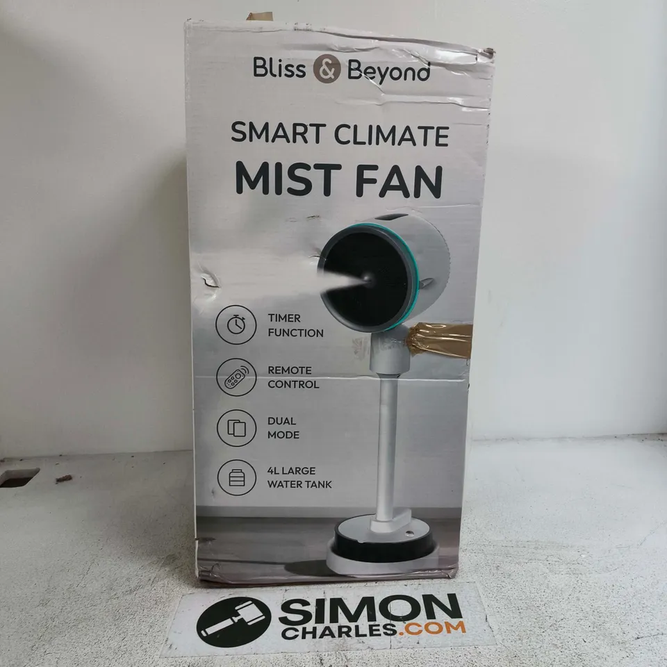 BOXED BLISS & BEYOND SMART CLIMATE MIST FAN