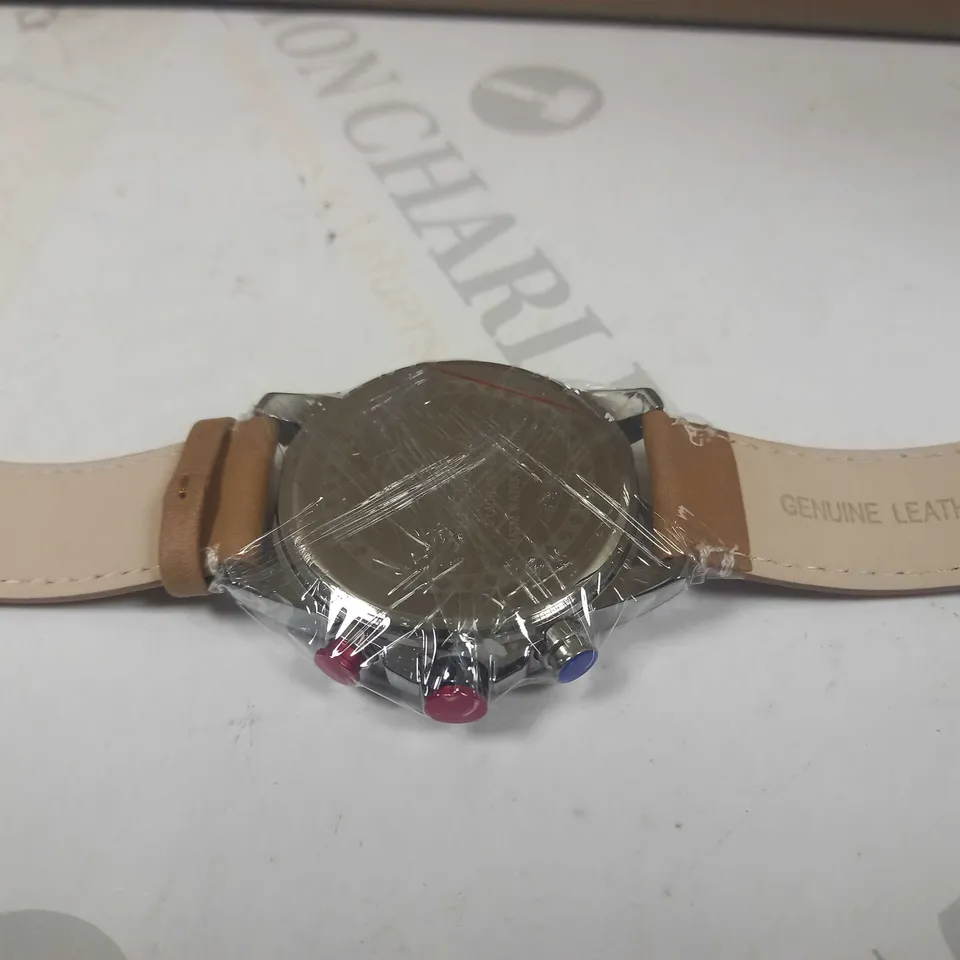 RUCKSTUHL TRIPLE DIAL LEATHER STRAP WRISTWATCH RRP £560