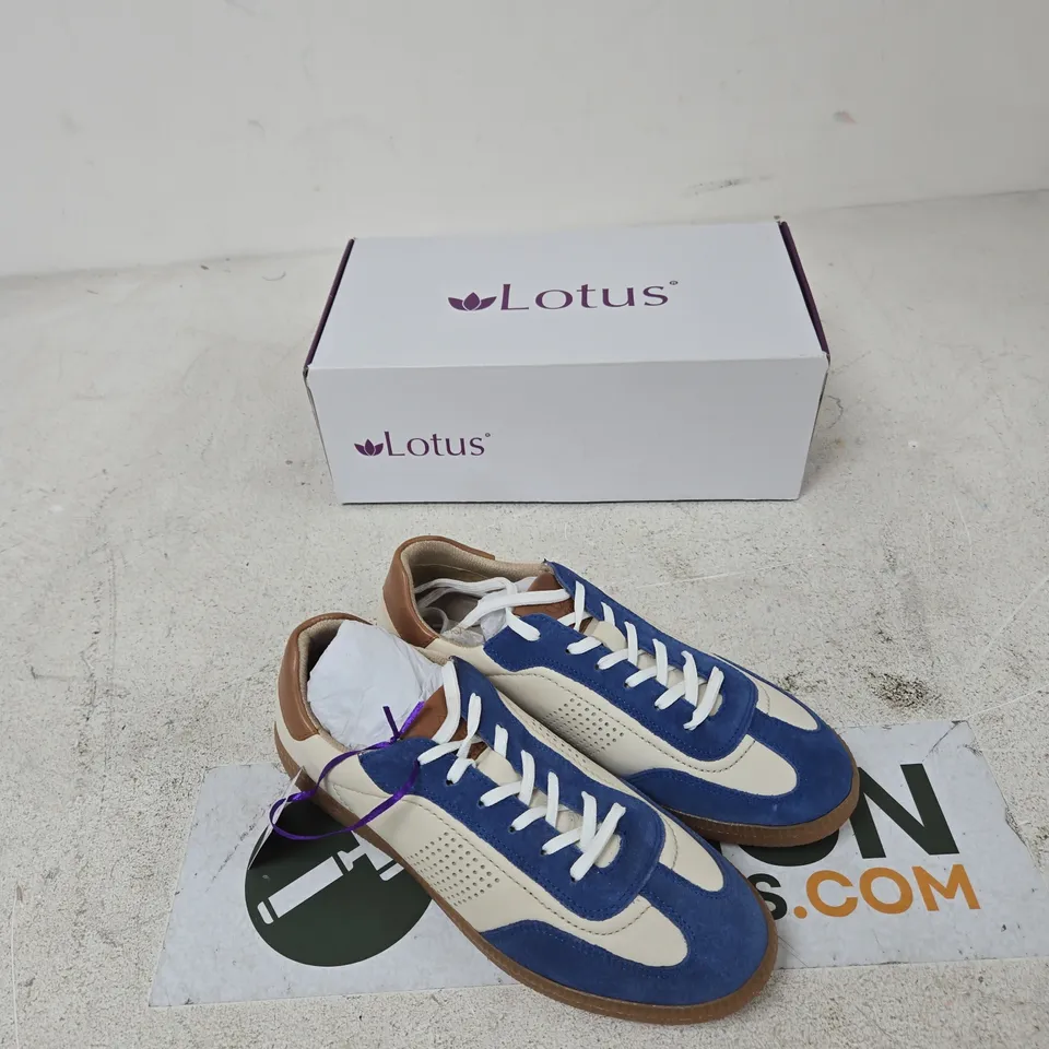 UK 5 LOTUS FRAPPORTA ULS574 BLUE/MULTI SNEAKERS