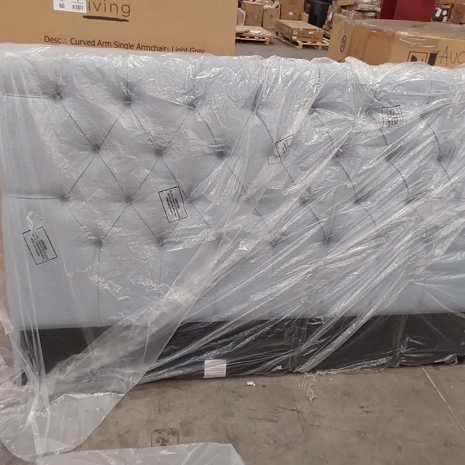 BAGGED DESIGNER 6FT SUPERKING SIZED FABRIC UPHOLSTERED HEADBOARD