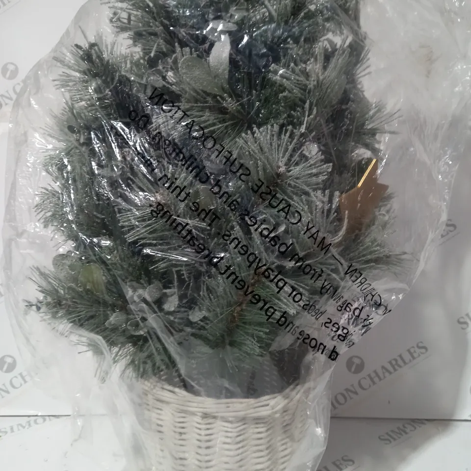 BOXED K BY KELLY HOPPEN COTSWOLDS CHOICE OF PRE-LIT GREENERY CHRISTMAS DECORATION