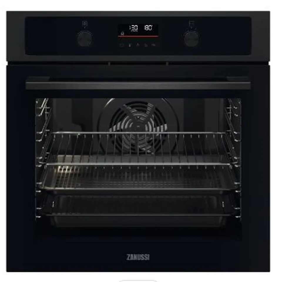 ZANUSSI ZOPNA7KN BUILT IN ELECTRIC SINGLE OVEN AND PYROLYTIC CLEANING - BLACK - A+ RATED