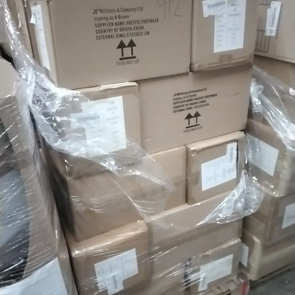 PALLET CONTAINING APPROXIMATELY 90 WOMEN'S DESIGNER SHOES WHICH INCLUDE; JD WILLIAMS BOOTS AND SIMILAR PRODUCTS ETC.