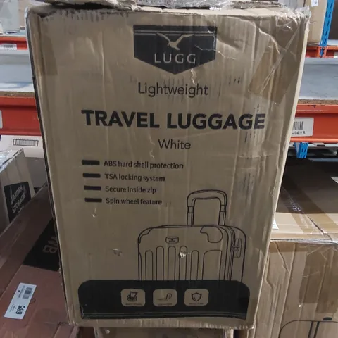 BOXED LUGG LIGHTWEIGHT SUITCASE - WHITE 