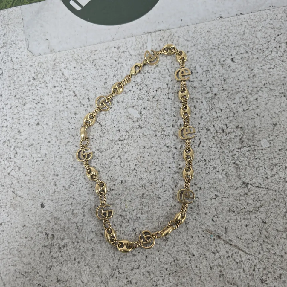 GUCCI INTERLOCKING GG GOLD-TONE BRACELET/NECKLACE