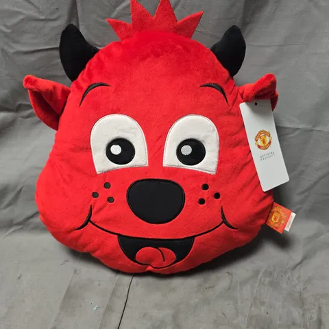 MANCHESTER UNITED OFFICIAL PLUSH CUSHION – RED DEVIL FACE