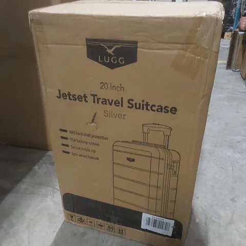 BOXED LUGG 20" JETSET TRAVEL SUITCASE - SILVER