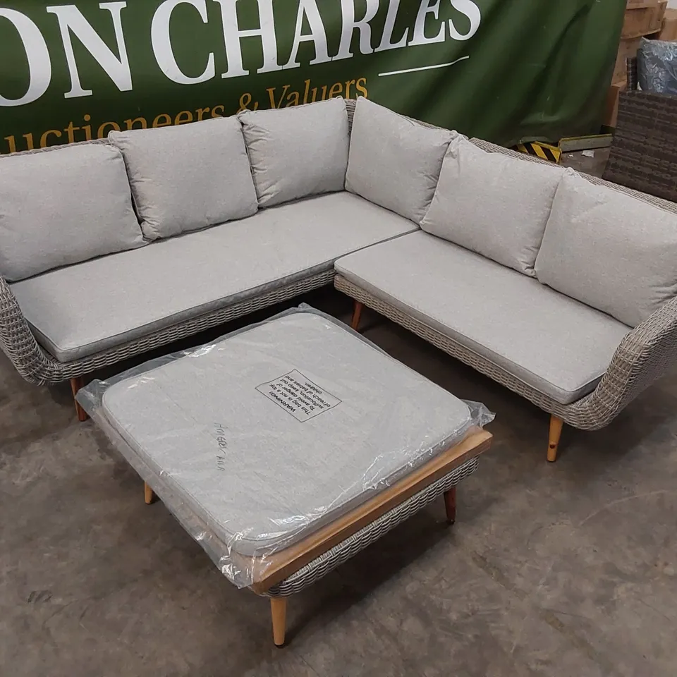 BRAND NEW BOXED AMERICANA CONTEMPORARY CORNER SOFA & COFFEE TABLE (2 BOXES)