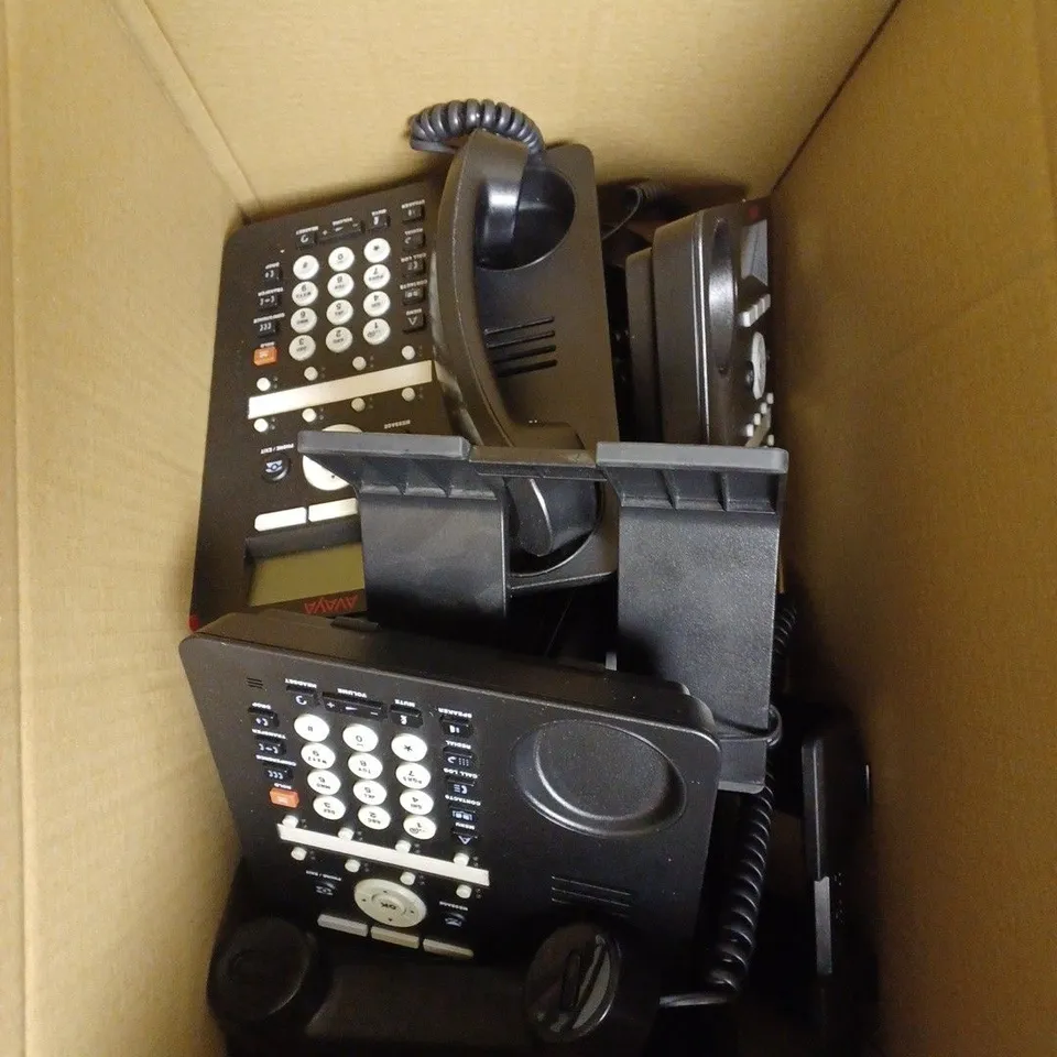 5 X AVAYA 1608-I BLK OFFICE TELEPHONES IN BLACK 