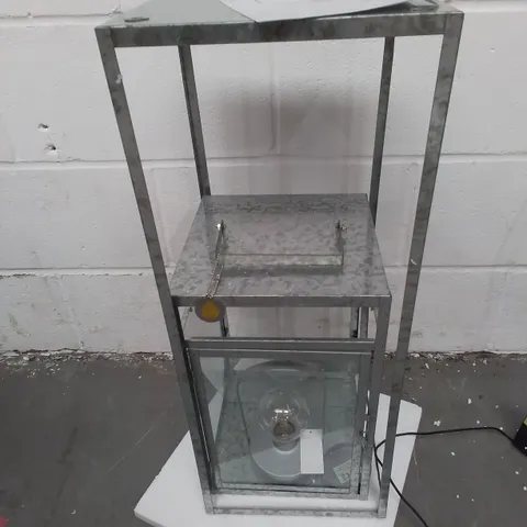 BUNDLEBERRY BY AMANDA HOLDEN OUTDOOR GALVANISED STEEL SHELVES WITH LANTERN - COLLECTION ONLY