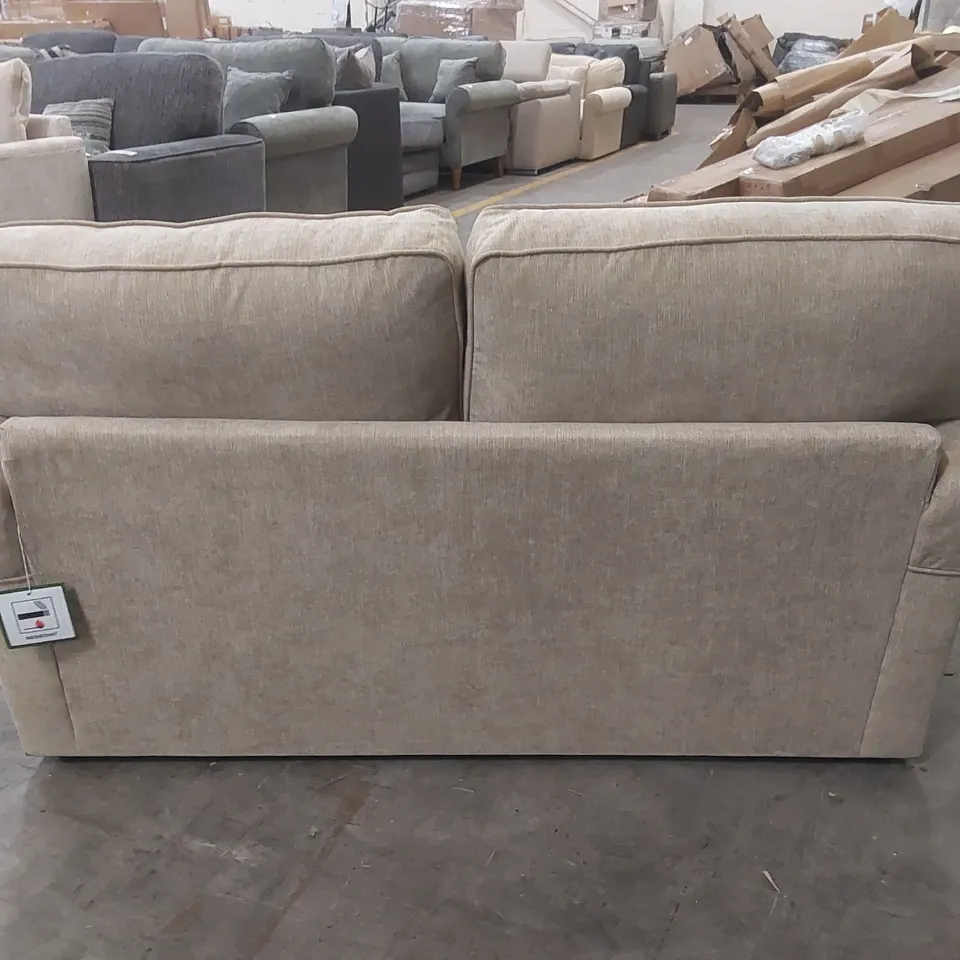 QUALITY DESIGNER WILLIAM FABRIC UPHOLSTERED 2 SEATER SOFA