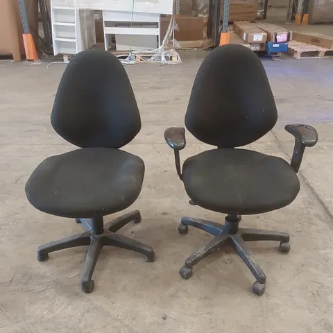PAIR OF OFFICE SWIVEL CHAIRS