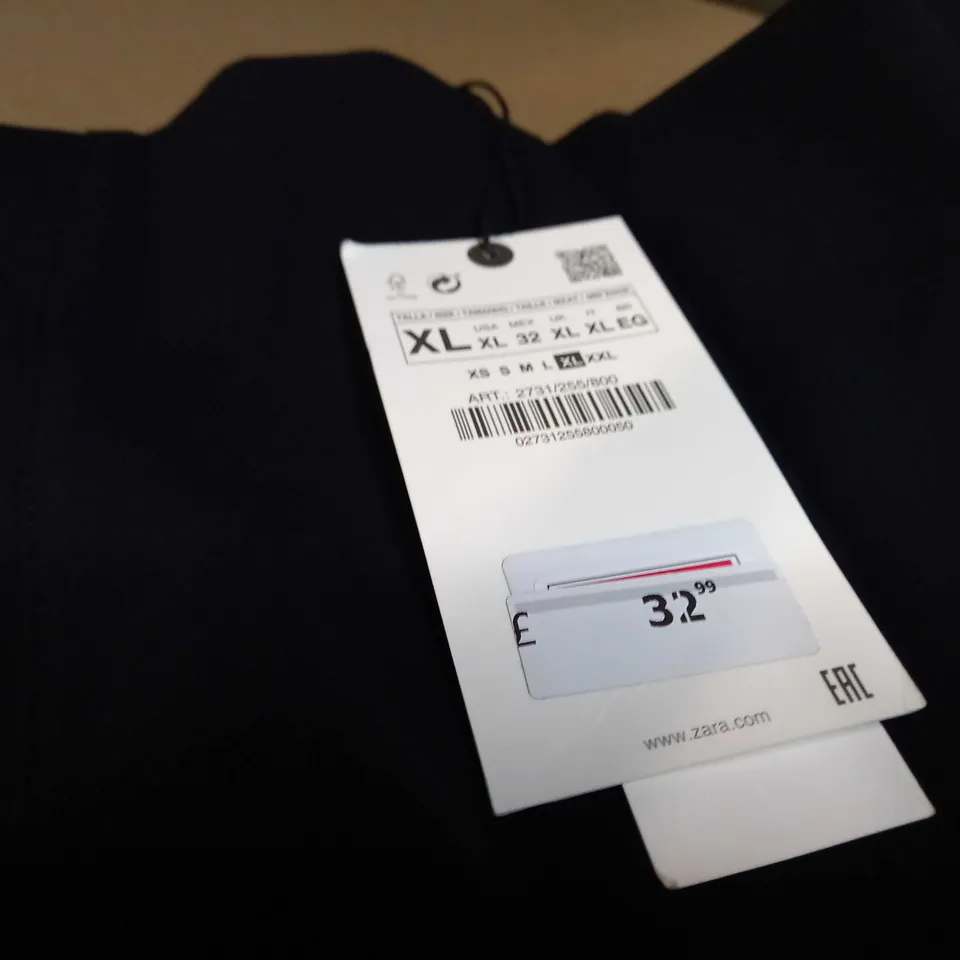 ZARA BLACK WIDE LEG TROUSERS - XL