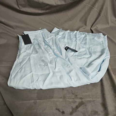 MINT PLEATED WIDE LEG TROUSERS IN LIGHT BLUE SIZE 16R