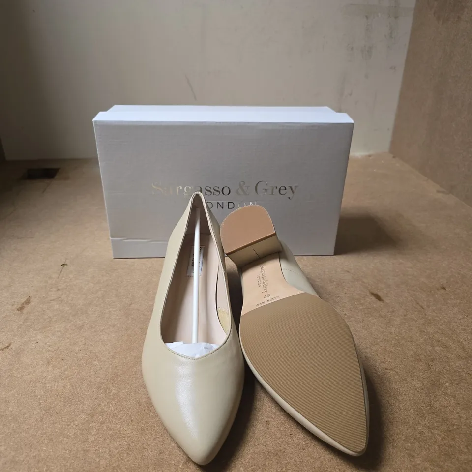 SARGASSO & GREY LONDON BEIGE LEATHER PUMPS – EUR SIZE 39 