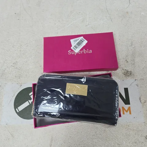 SUPERBIA ITALY LEATHER WALLET – NAVY, BOXED