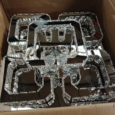 BONAS 1-LIGHT 50CM LED CRYSTAL FLUSH MOUNT LIGHT