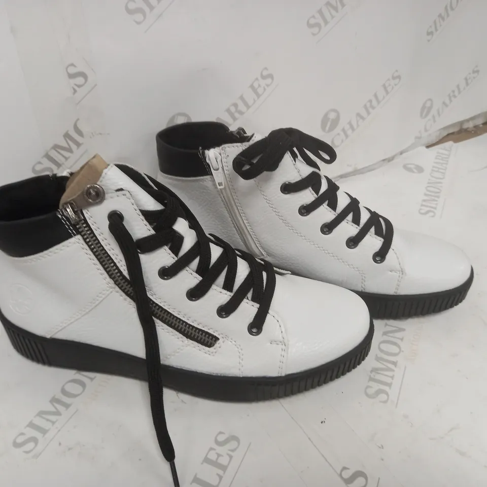 BOXED RIEKER ANTISTRESSTRAINER HIGH TOP TRAINER CUFF WHITE SIZE 6.5