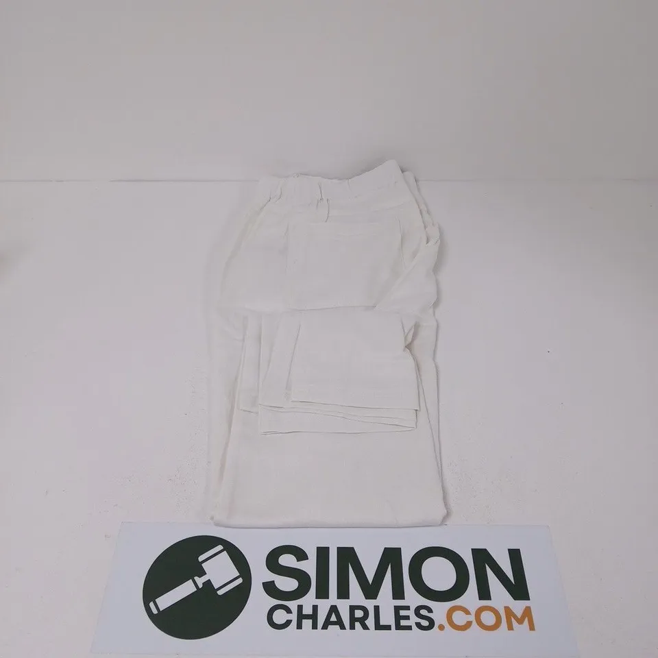FREEMANS WHITE LINEN TROUSERS - SIZE 20S