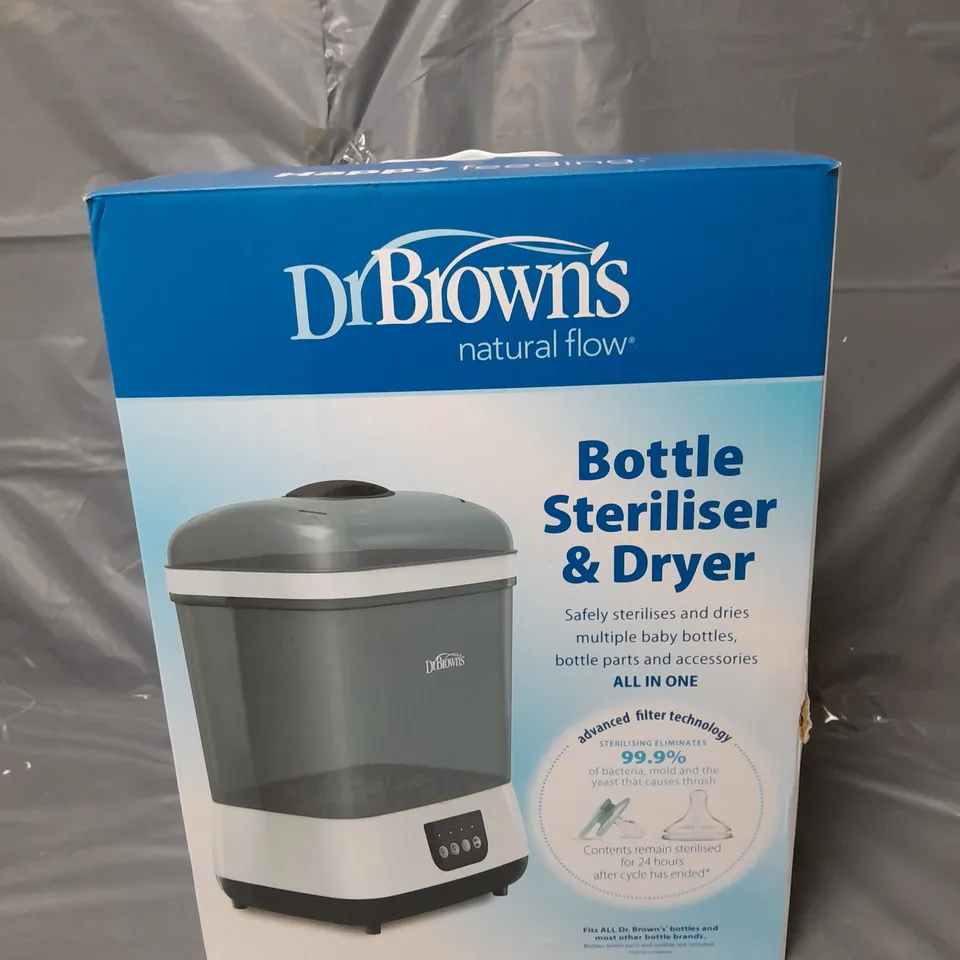 DR BROWNS STEAM BOTTLE STERILISER & DRYER  RRP £99.99