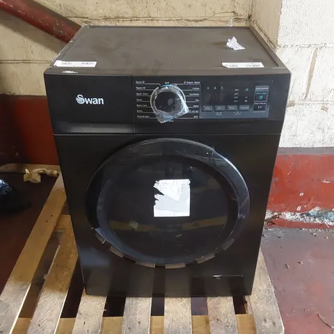 SWAN 8KG LOAD, 1400 SPIN FREESTANDING WASHING MACHINE - BLACK