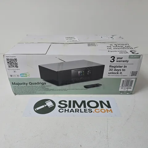 BOXED MAJORITY QUADRIGA CD MUSIC SYSTEM