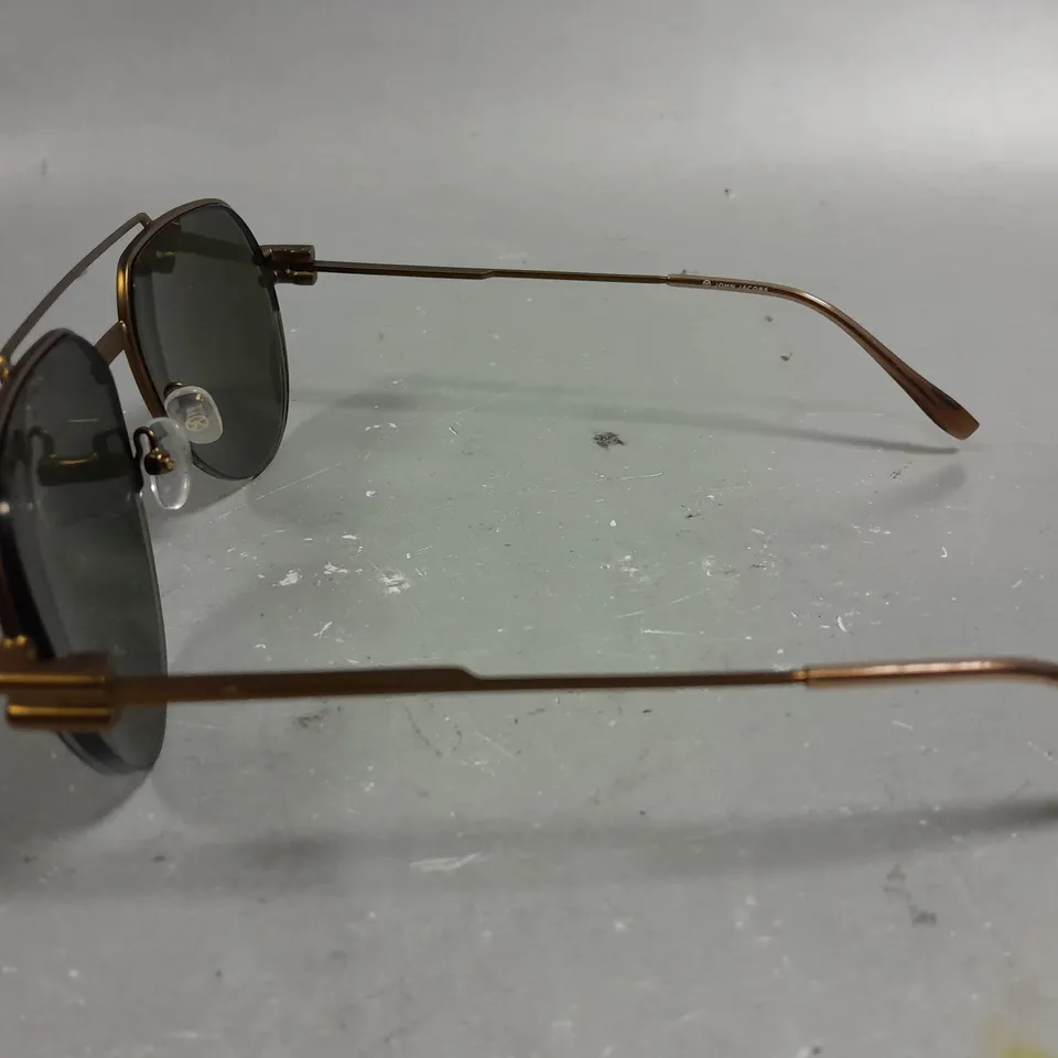 JOHN JACOBS GOLD FRAMED GLASSES IN CASE