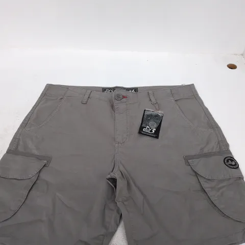 PEACEFUL HOOLIGAN BUNKER SHORTS - GRIFF GREY, UK 34