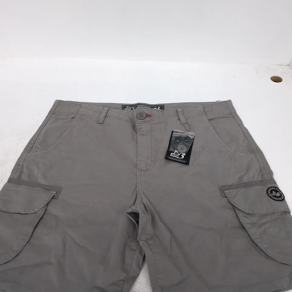 PEACEFUL HOOLIGAN BUNKER SHORTS - GRIFF GREY, UK 34