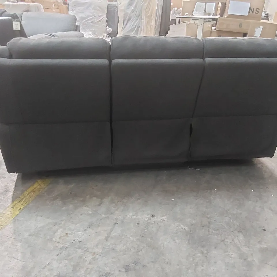 QUALITY DESIGNER ALBION FABRIC 3 SEATER MANUAL RECLINER SOFA