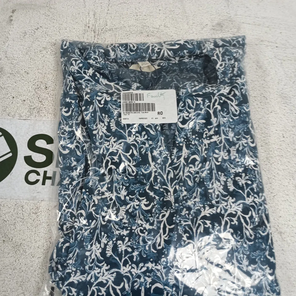 SEASALT CORNWALL RAINETTE COTTON JERSEY DRESS STANDARD BLUE SIZE 18