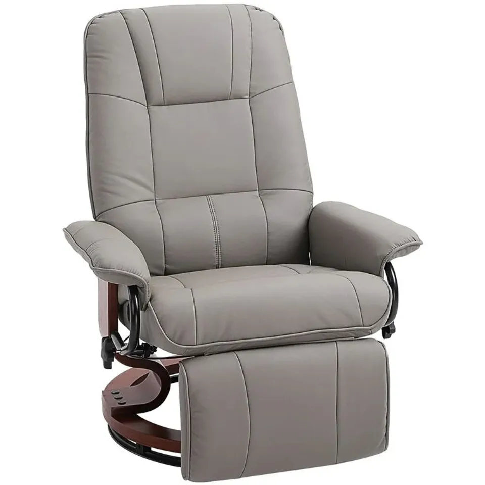 BOXED KULTHOOM UPHOLSTERED MANUAL SWIVEL RECLINER (1 BOX)