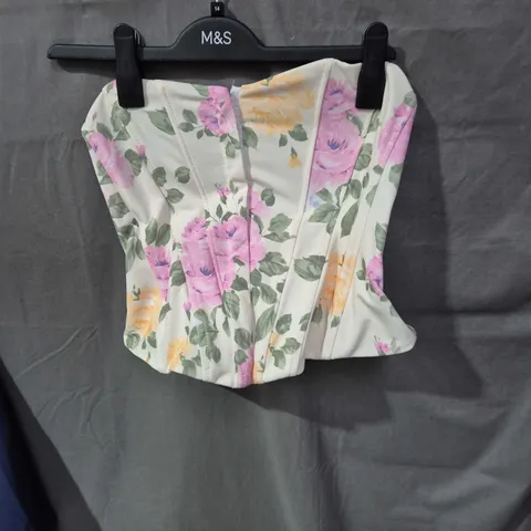 ZARA FLORAL PRINT BODICE  – UK 12 (EU M) 
