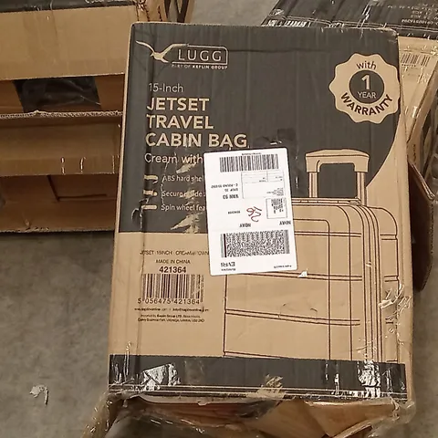 BOXED LUGG - JETSET TRAVEL CABIN CASE CREAM & BROWN 