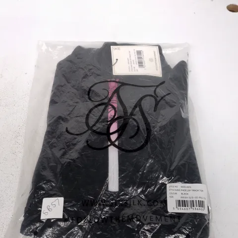 SIKSILK FADE ZIP TRACK TOP – WOMEN'S BLACK, UK 4 (XXXS) – STYLE SSW-2876