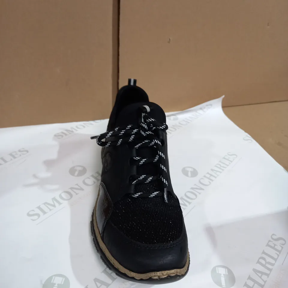RIEKER BLACK TRAINERS SIZE 6.6