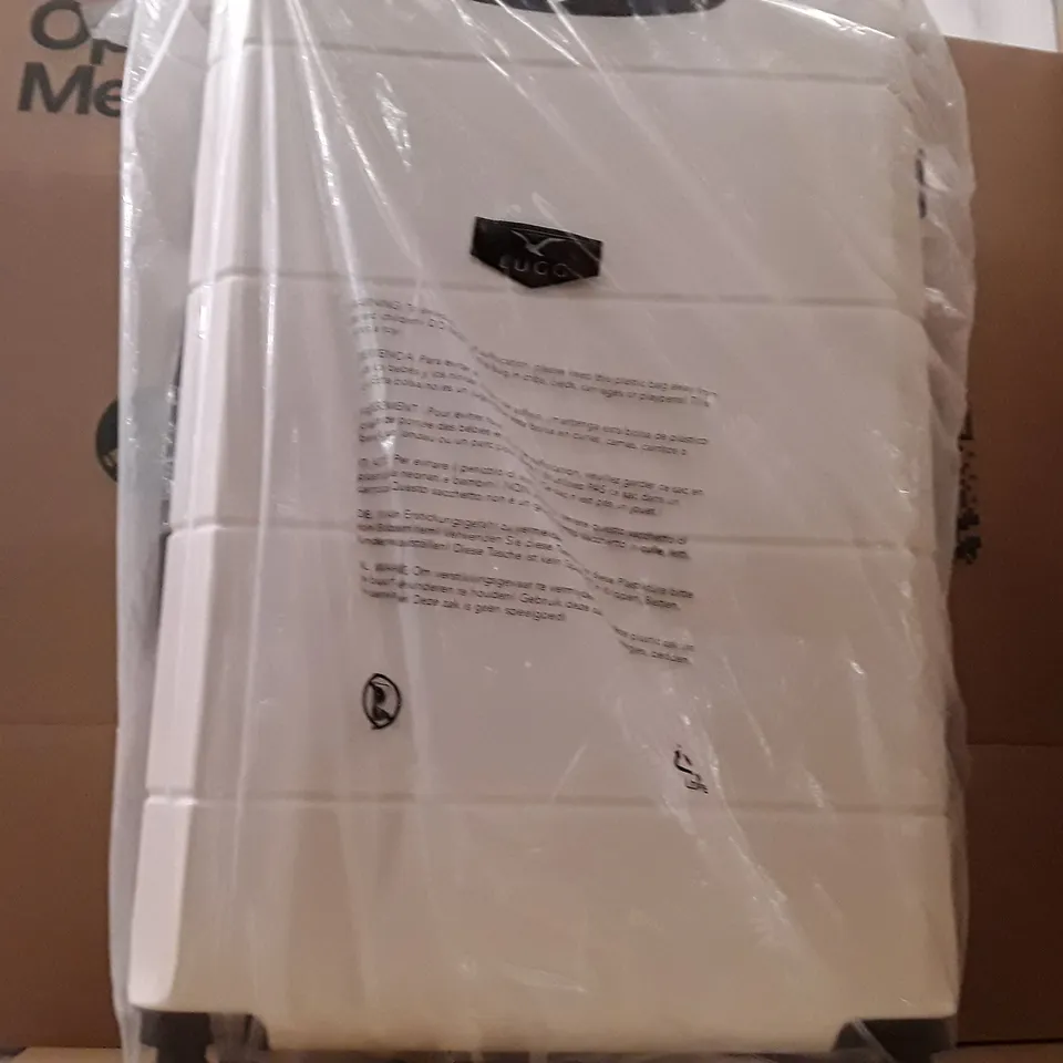 UNBOXED KEPLIN LUGG BIG SIZE TRAVEL LUGGAGE WITH WHEELS SECURE LOCK SYSTEM WHITE COLOUR