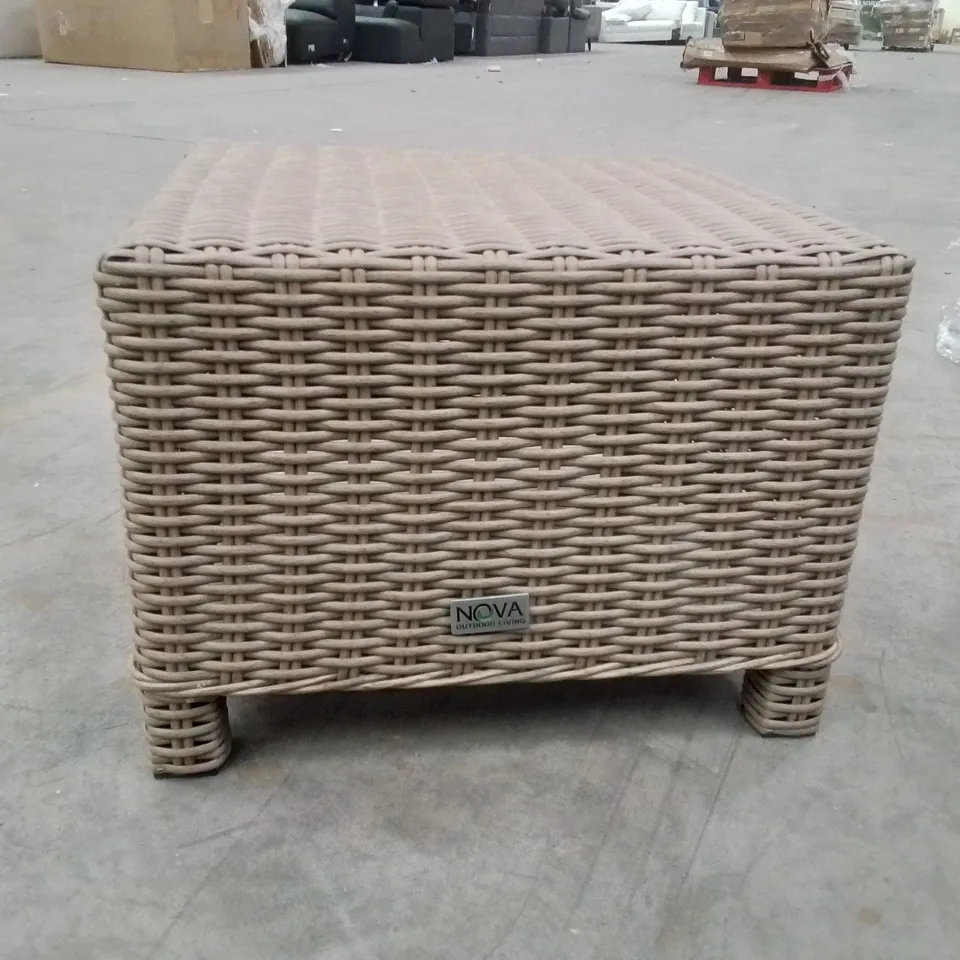 NOVA RATTAN FOOTSTOOL -LIGHT GREY-